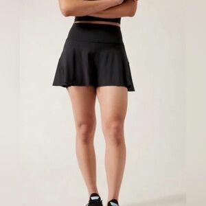Athleta NWT Ace Tennis Skort 13.5'' Black Pockets Recycled Golf Pickleball XS